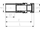 COOL-FIT Übergang m/los. Mutter 40x11/2" PE / Messing 738 954 319 - GF COOL-FIT 2.0
