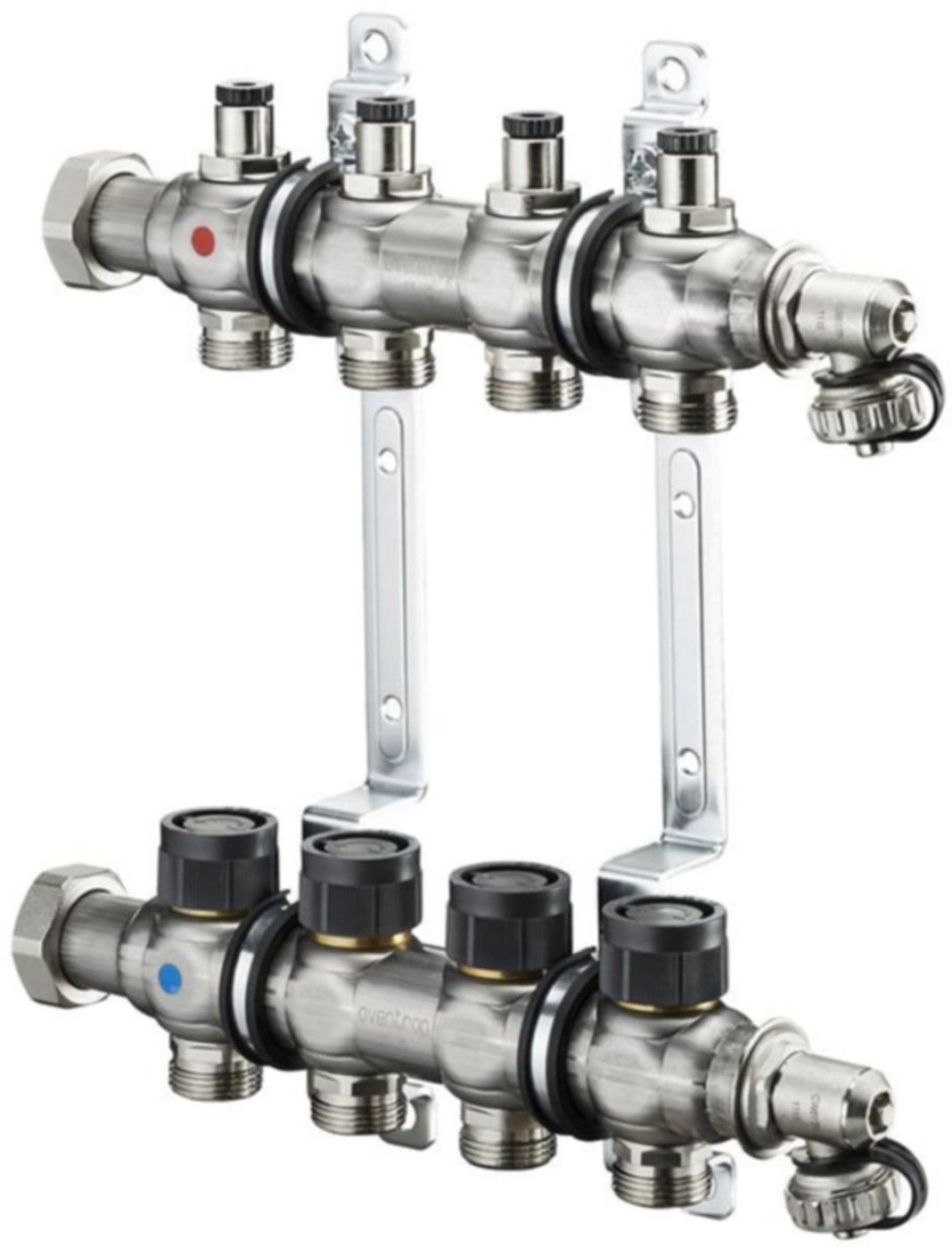 Edelstahlvert. SF m/Ventilen 1" 6 Heizkreise 140 55 56 - Oventrop Verteiler