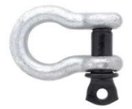 Schäkel geschweift, hochfest, fvz. 3/8", Bolzen-Ø 11mm, Nutzlast 1000kg - Ketten und Zubehör