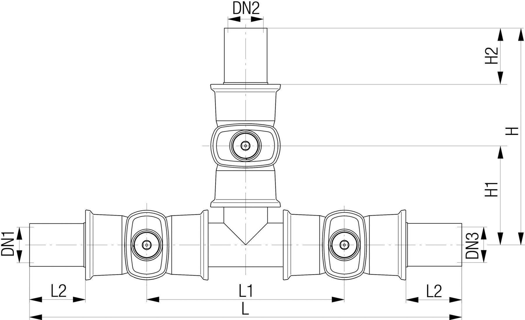 Universal 3, Fig. 5489 mit PE-Spitzenden d 140/125mm - Von Roll Armaturen