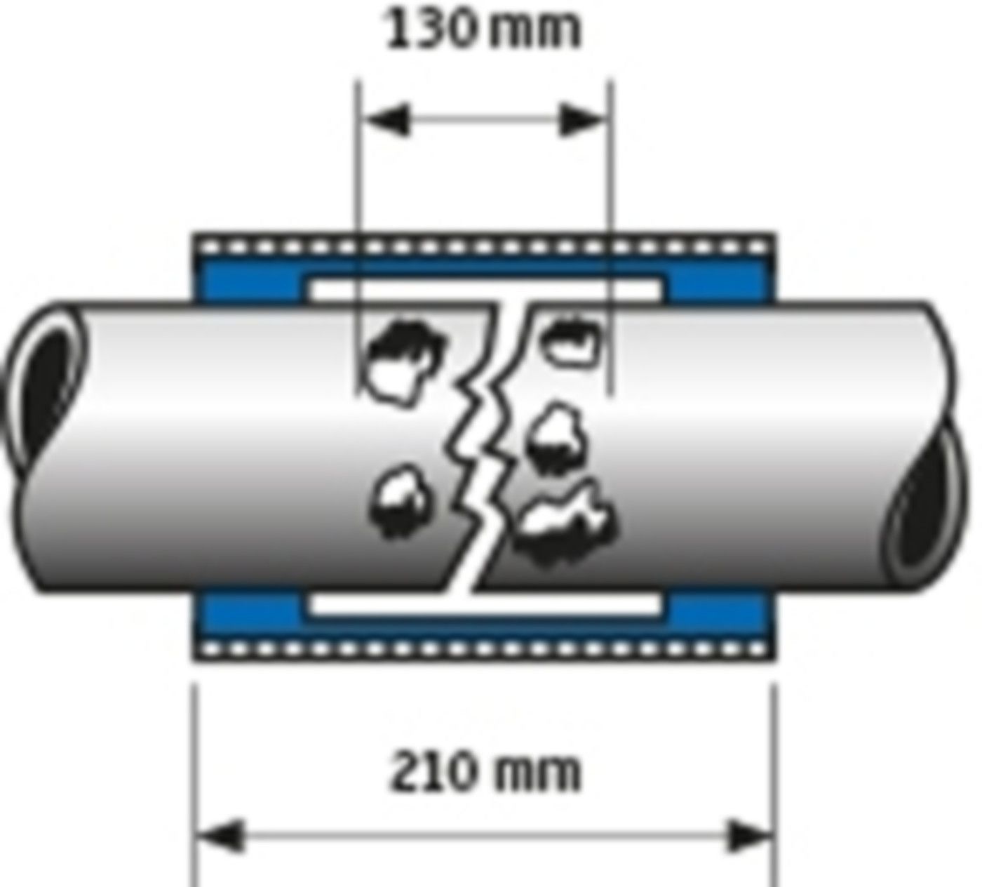 Reparaturkupplung PN 16, RepaFlex22 Spannbereich 152-174mm - RepaFlex-Reparaturkupplungen