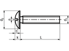 Becherschr m Schlitz St 4.6/4.8 vzb BN354 M8x40 - Bossard Schrauben