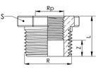 Reduktionsnippel 8241 11/2"- 1" - Rotguss-Gewindefittings