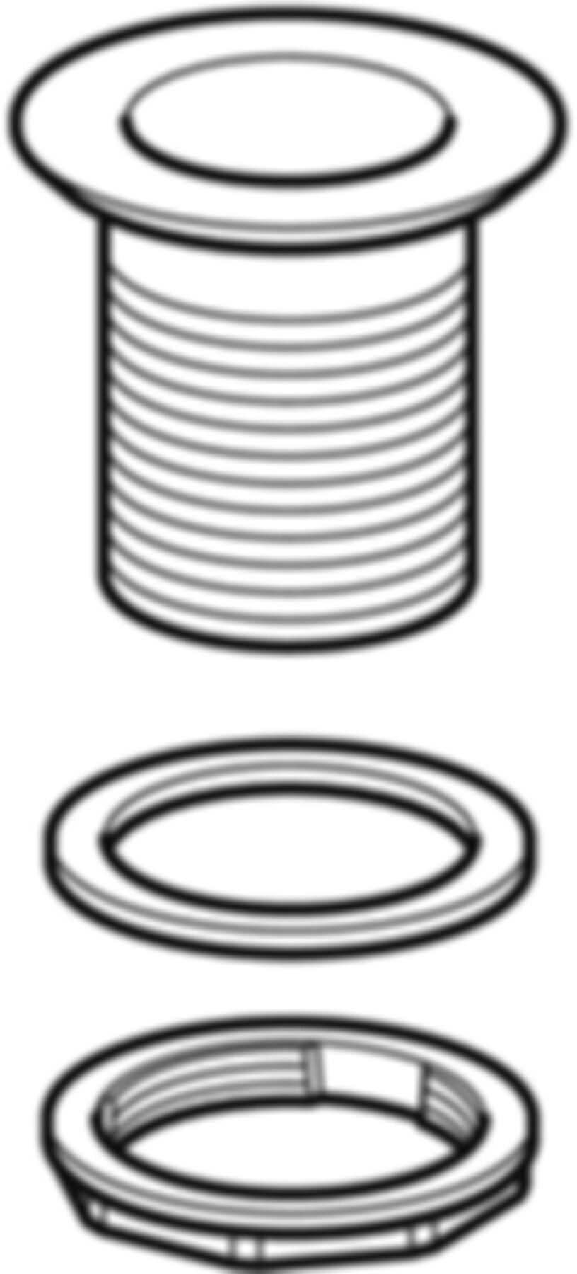 Ablaufventil mit Rundgewinde d 60mm - 1/8" 352.329.08.1 - Geberit-Sifon + Apparateanschlüsse