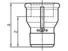 Verlängerung 529a S 3/4" x 48 mm 770 529 105 - GF schw. Tempergussfittings