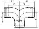 T-Stück 132 S 11/4" 770 132 107 - GF schw. Tempergussfittings