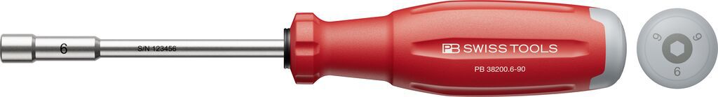 PB Steckschlüssel, SwissGrip Evo PB 38200 , Gr. 6 , L=90mm - Schraubenzieher