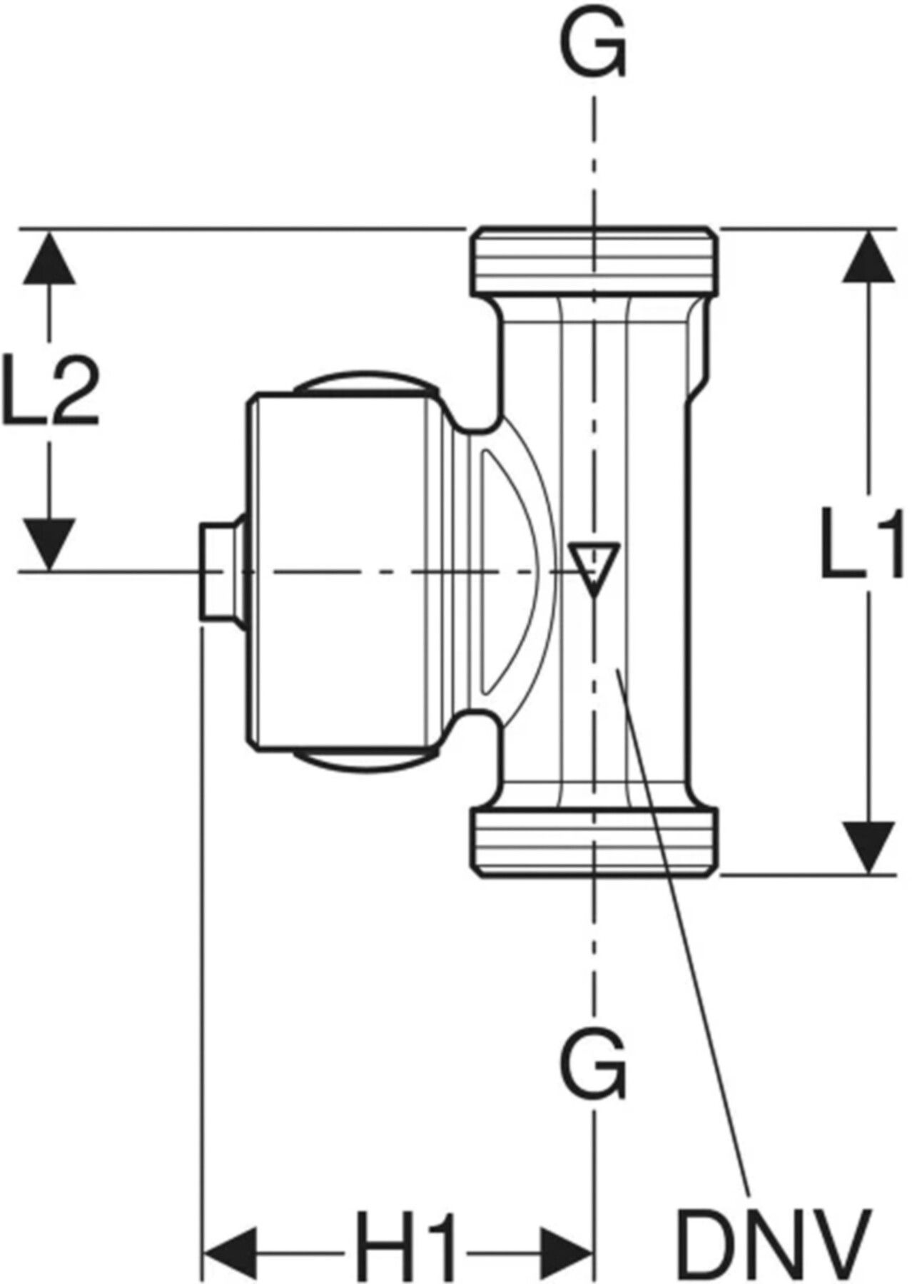 Temperatur- und Volumenstromsensor 3/4" Zu Hygienespülung 616.216.00.2 - Geberit Systemventile / Armaturen