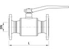 Kugelhahn mit Flansch für Gas 6889 mit Trennstelle DN 50 - Hawle Armaturen