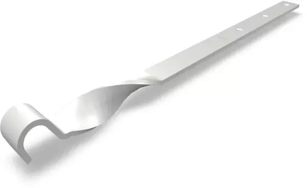 PREFA Überbügel für Aluminiumdachrinne 250-400 mm P.10 Prefaweiß - PREFA Dachentwässerungssysteme