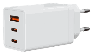 Ladeadapter, 2xUSB-C, 1xUSB-A, 67W weiss, 230V, max. 5.85 A - Elektrozubehör