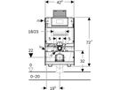 Wand-WC-Element Omega 461.142.00.2 Typ 85 Betätigung von oben/vorne - Geberit-GIS