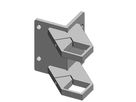 Eck-Pfosten-Klemmhalter eckige Form 127817 40x40 mm geschliffen 1.4301 Plattendicke 8 mm - INOXTECH-Handlauf-/Geländer-System