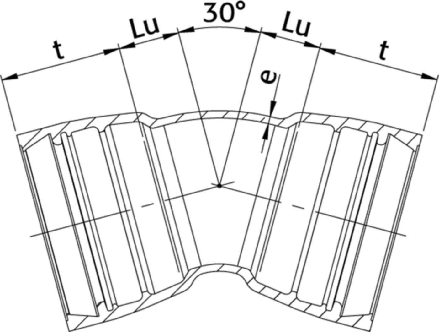 STM-Bogen 2M Novo-Sit MMK 30° DN 100 - WILD Steckmuffenformstücke