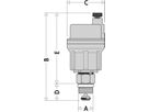 Caleffi Schnellentlüfter Robocal T. 5027 Mess. m/Absperrv. 3/8" Entlüftung n/oben - Automatische Entlüfter