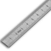 Stahlmassstab, INOX mattverchromt 150 x 13 x 0.5mm, 1mm Teilung - Längenmessen