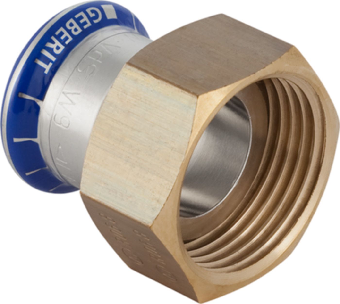 Übergangsverschraubung 22mm- 1" 35034 Überwurfmutter Messing - Mapress-Sanitär-Presssystem-Formstücke