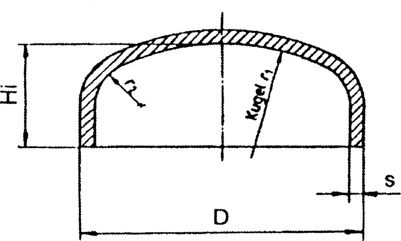 Rohrkappen m/Rand Klöpperform 70.0 mm - Schweissmuffe,Rohrkappe,Siederohrdeckel