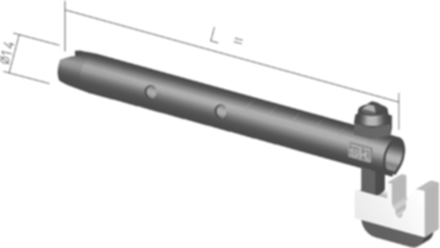 Rohrkonsole d14mm L=160mm 106/16 - SK Heizkörperkonsolen
