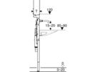 Element für ONE Waschtisch/ONE Wandarmatur Raumhoch, Breite   95cm 111.072.00.2 - Geberit-Duofix