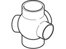 Mehrfach-Abzweig 3-teilig 135° d 75/ 75mm 365.600.16.1 - Geberit-PE-Formstücke