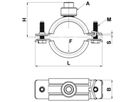 Universalrohrsch. m/Gummi 11/4" 38-43mm ohne Muffe, M8/M10/1/2" 50.505 - Schänis-Rohrschellen