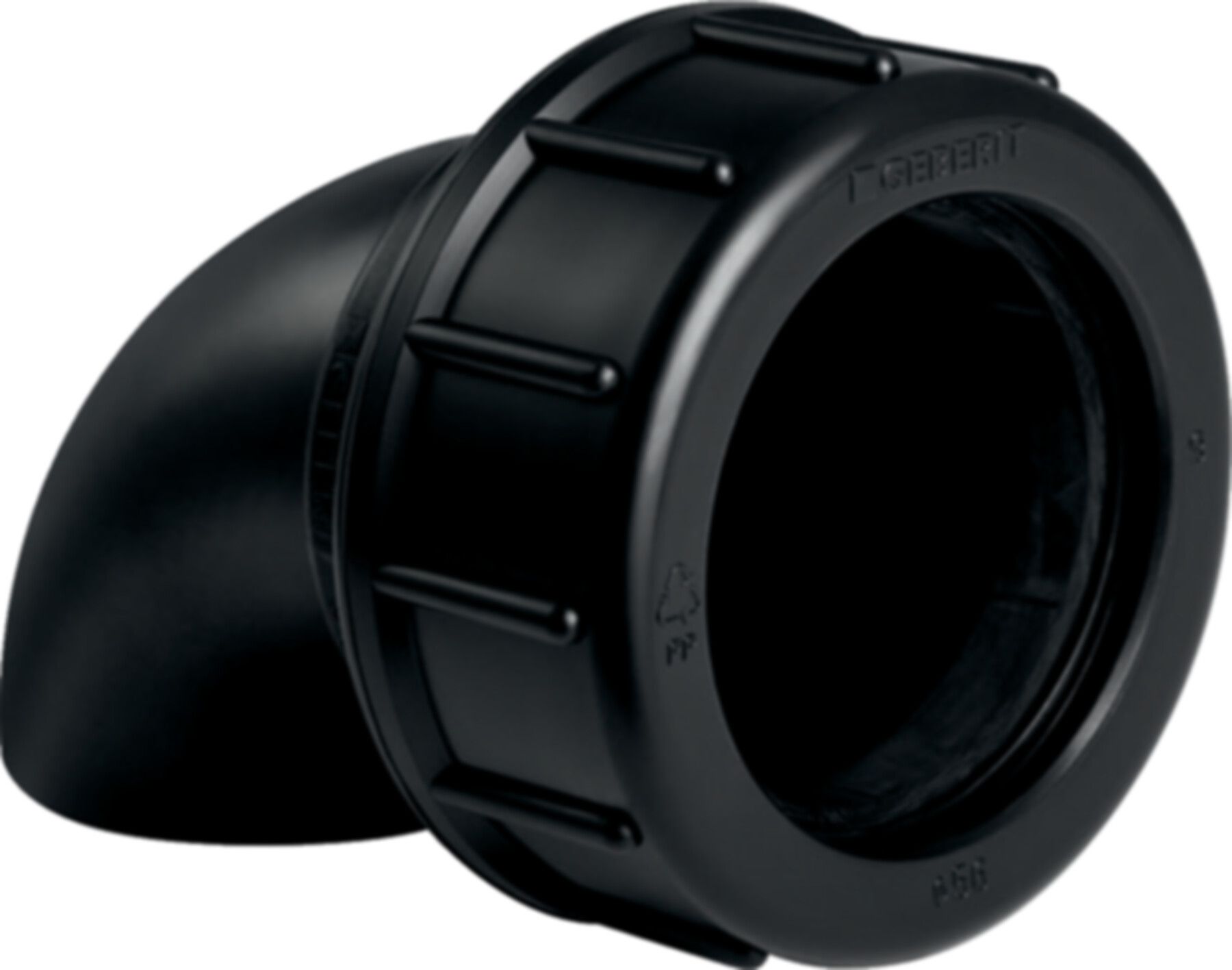 Bogen 90° m/Verschraubung 363.877.16.1 d 56mm - Geberit-PE-Formstücke