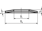 Tellerfedern Reihe C Federstahl BN1375 DIN2093C 56/28,5/1,5 - Bossard Schrauben