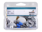 Hettich Verbindungsbeschlag Rastex 25 Stahl, verzinkt, 24.5mm, mit Abd., à 8 Stk - Diverse Möbelbeschläge und Zubehör