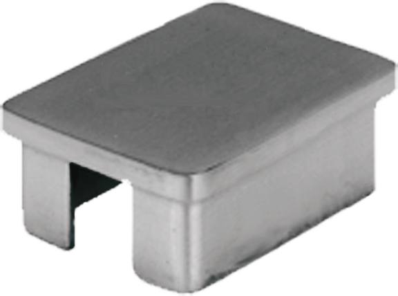 Rohrkappe rechteckig 40 x 20 mm geschliffen 136212 - INOXTECH-Handlauf-/Geländer-System