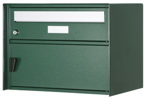 Glarus, BxHxT= 418x310x303mm Stahl pulverbeschichtet, dunkelgrün - Briefkasten Huber