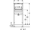 Waschtisch-Element für UP-Wandarmatur 111.802.00.2 Typ 130,Brandschutz El90 - Geberit-Duofix