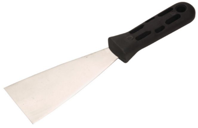 Malerspachtel, INOX B= 80mm, mit Kunststoff-Heft - Bauwerkzeuge