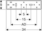 Montageplatte für Gaszähler 91096 - Mapress-Gas-Formstücke