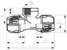 Übergangs-T-90° mit Innengewinde d 63mm - 1 1/4" 158 400 194 - GF iJoint-Klemmverbinder