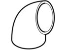Bogen 90° reduziert 364.874.16.1 d 63 / 56mm - Geberit-PE-Formstücke