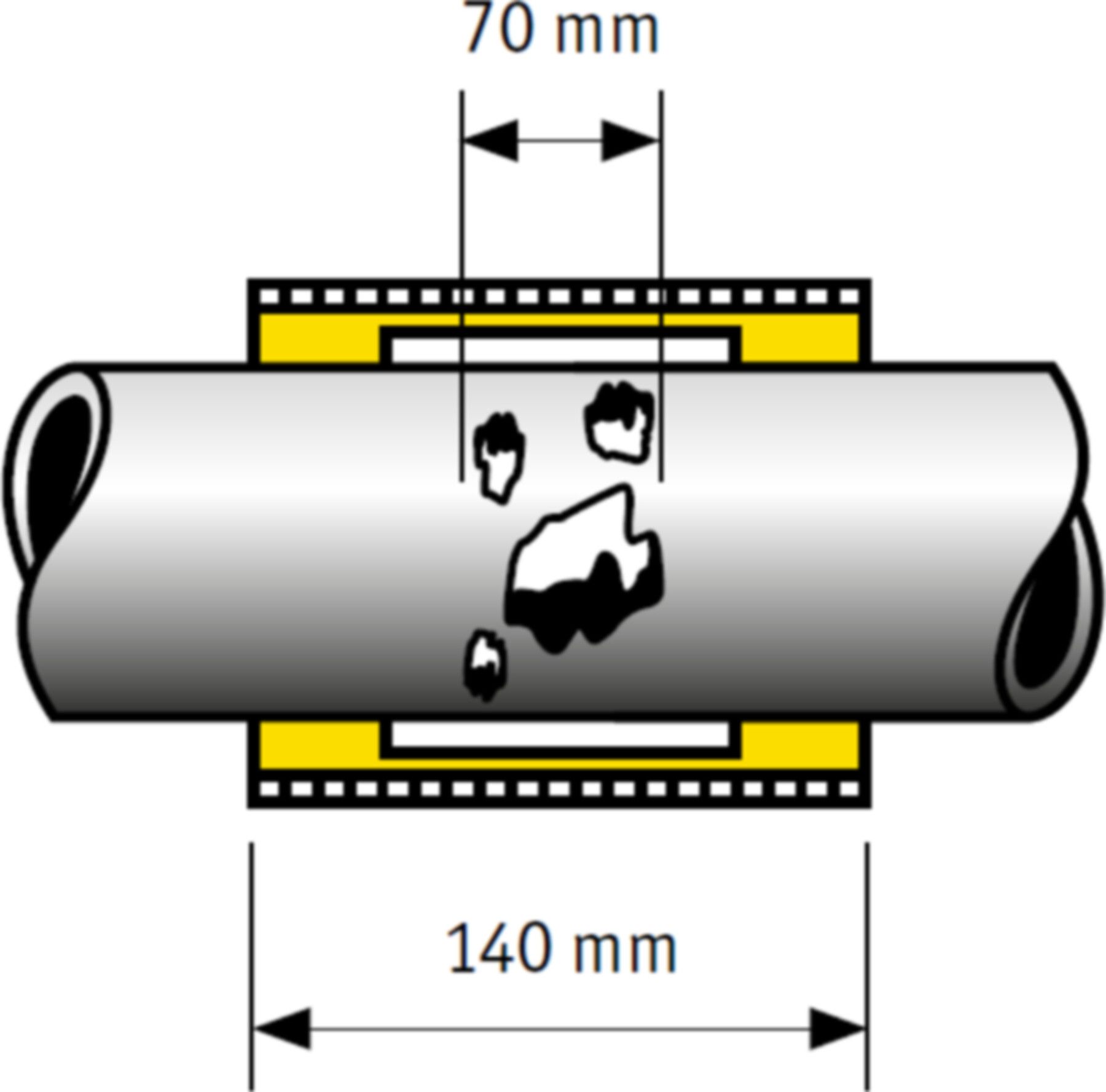 Reparaturkupplung PN 5, RepaFlex GAZ DN 40, Spannbereich 50-57mm - RepaFlex-Reparaturkupplungen