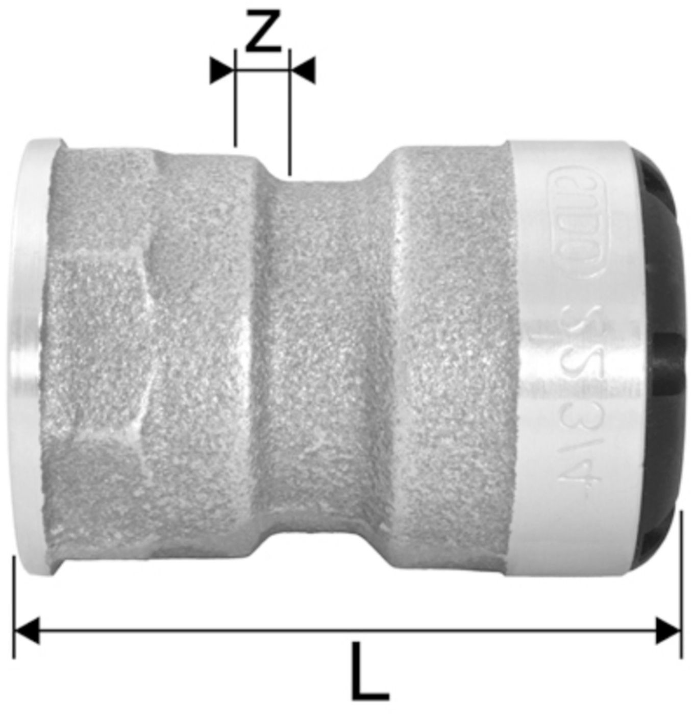 Übergang mit IG d 15 mm - 3/4" 9821.1509 - SudoFIT-Formstücke