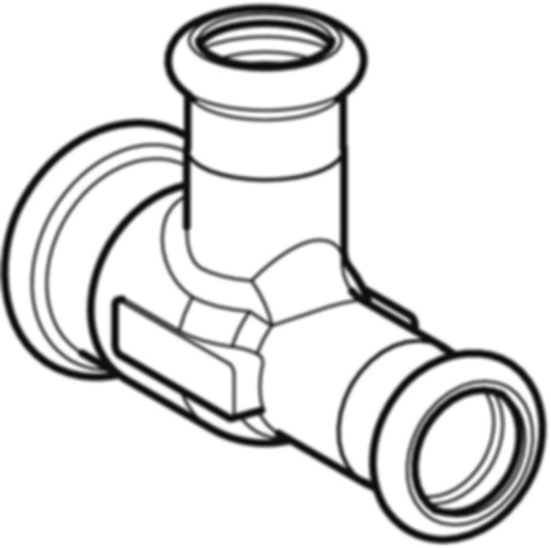 T-Stück reduziert 28-18-28mm 21210 - Mapress-Heizungs-Formstücke