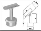 Steckkonsole bewegl mit ger Rohrkappe Pfos 48.3mm,HL33.7mm,TH80mm,geschl. - INOXTECH-Handlauf-/Geländer-System
