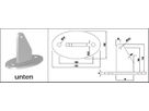 Aufhängeplatten unten Oval mit 2 Befestigungslöcher - INOXTECH-Handlauf-/Geländer-System