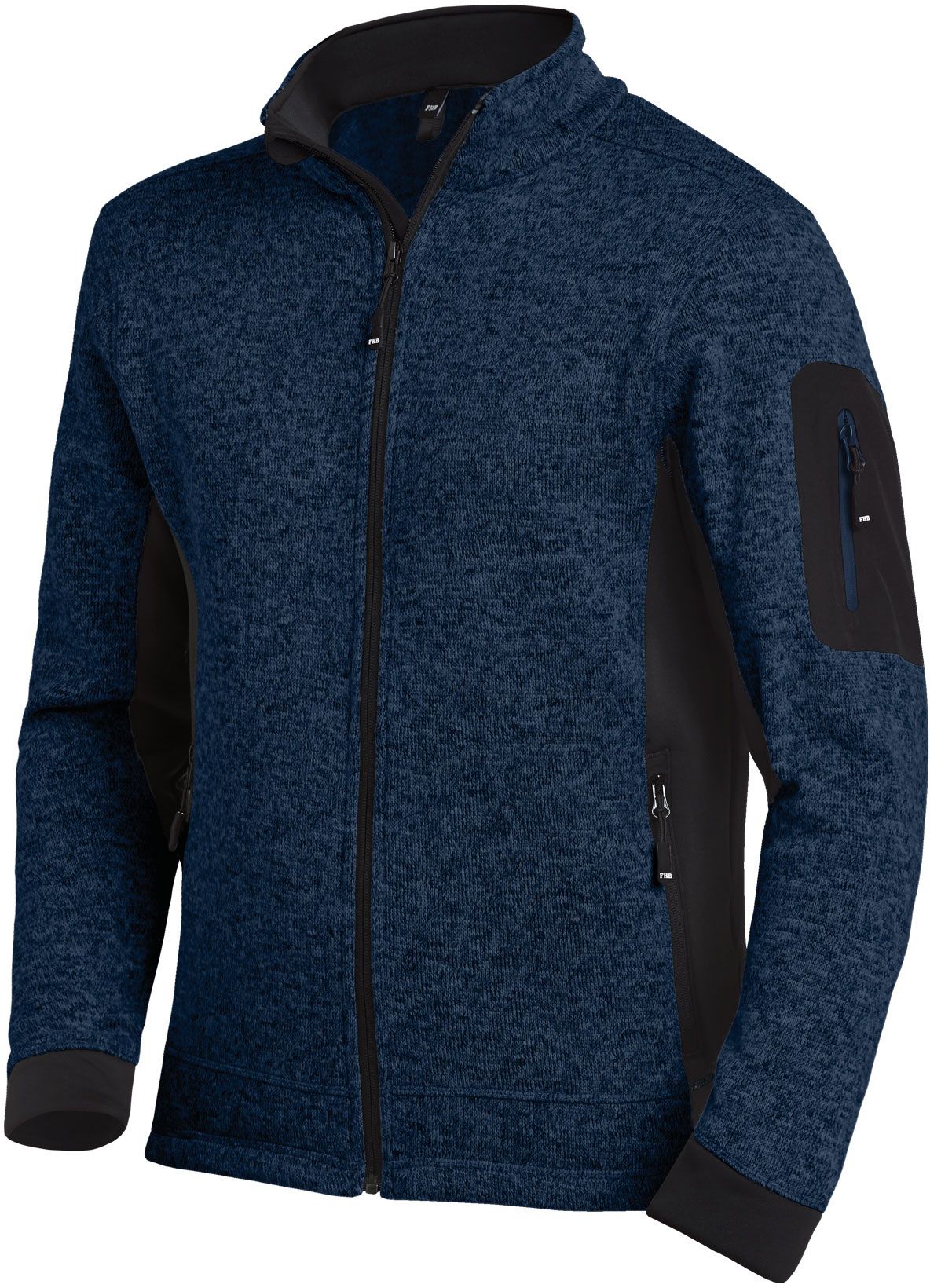 FHB CHRISTOPH Strick-Fleece-Jacke marine-schwarz Gr. XL - Textilien