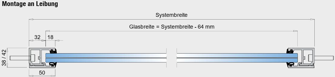 Französisch Geländer an Leibung