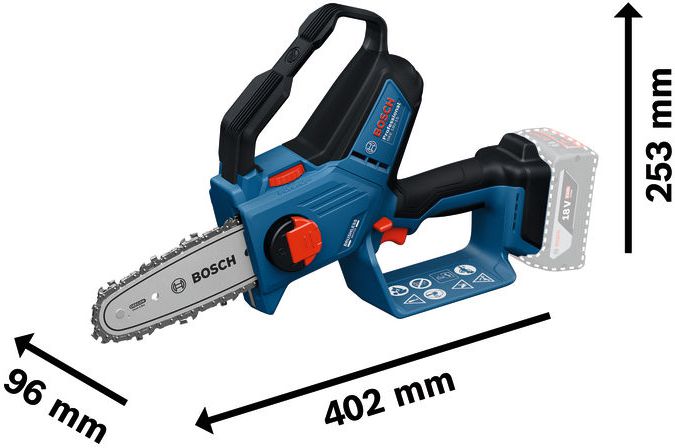 Akku-Astsäge GKE 18V-15 Schwertlänge 15cm, 7.2m/s, Kickback Detection - Bosch Elektrowerkzeuge