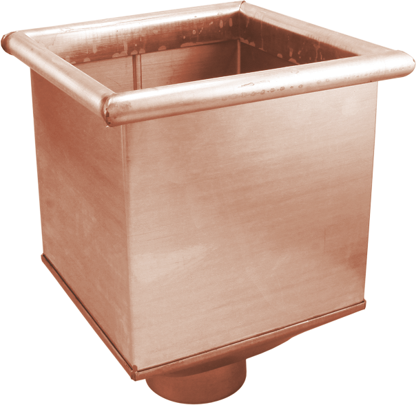 Rinnenkasten o/Stern 220/100 mm 155 Wulst 4-seitig - Kupfer Spenglereihalbfabrikate