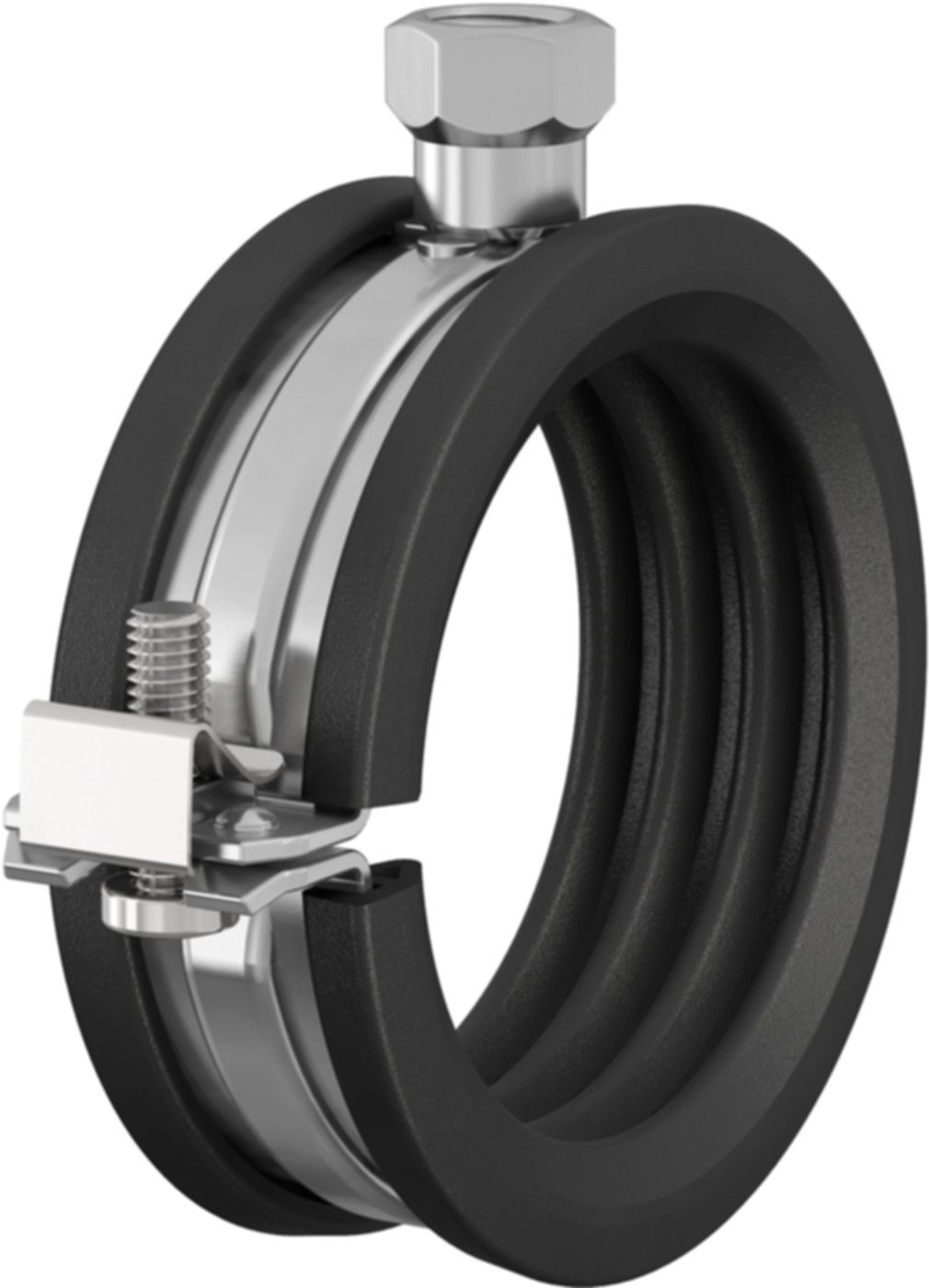BSA mit Gummi und Muffe M8/10 39309 50 - 54 mm - Flamco-Rohrschellen