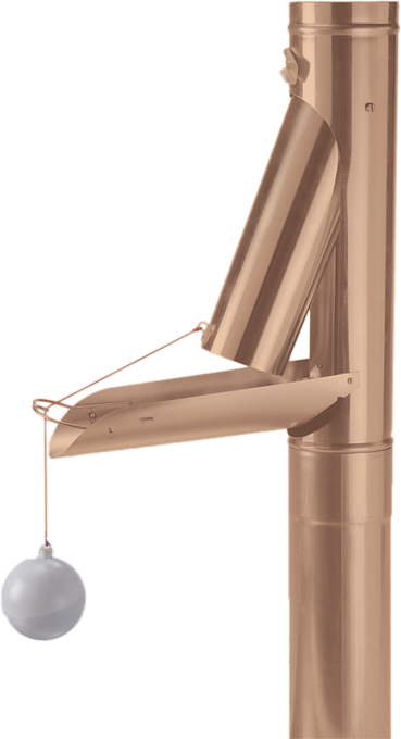 Wasserfalle mit Schwimmer 75 mm - Kupfer Spenglereihalbfabrikate