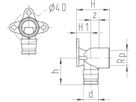 Armaturenanschluss iFit Einfach H 64 16/20-1/2" 762 101 274 (762 101 070) - GF I-Fit Formstücke + Werkzeuge