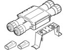 X-Abzweigung für 4 Bänder RayClic-X-02 2 Endabschlüsse + Haltebügel 285.436 - Raychem Komponenten und Zubehör