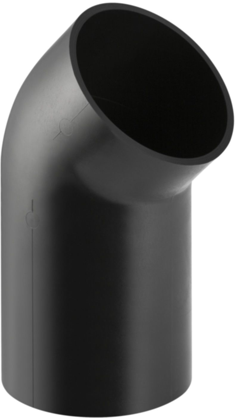 Bogen 45° d 110mm 367.046.16.1 mit langem Schenkel - Geberit-PE-Formstücke